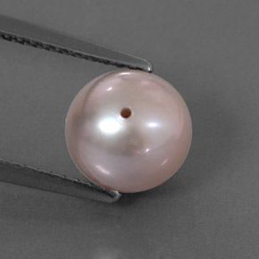 Pérola rosa natural 3,35ct, esfera / bola, opaco