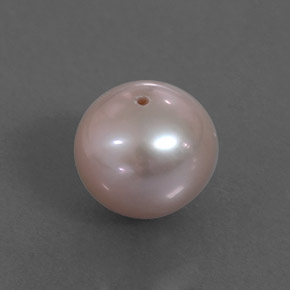 Pérola rosa natural 3,35ct, esfera / bola, opaco