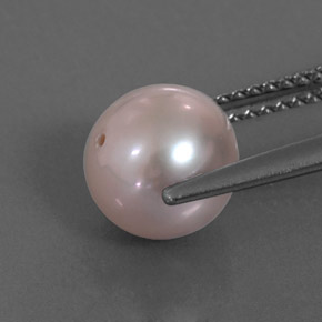 Pérola rosa natural 3,35ct, esfera / bola, opaco