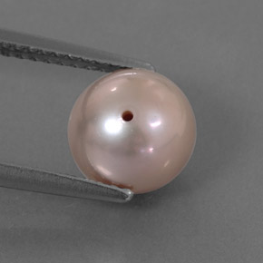 Pérola rosa natural 3,31ct, esfera / bola, opaco