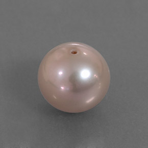 Pérola rosa natural 3,31ct, esfera / bola, opaco