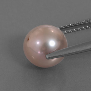 Pérola rosa natural 3,31ct, esfera / bola, opaco