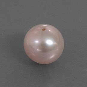 Pérola rosa natural 2,91ct, esfera / bola, opaco