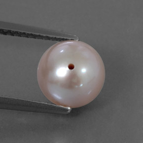 Pérola rosa natural 3,25ct, esfera / bola, opaco