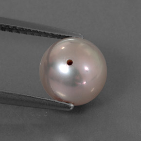 Pérola rosa natural 3,37ct, esfera / bola, opaco