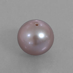 Pérola rosa natural 3,52ct, esfera / bola, opaco