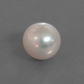 Pérola rosa natural 3,17ct, esfera / bola, opaco