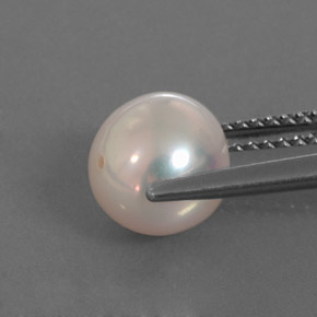 Pérola rosa natural 3,17ct, esfera / bola, opaco