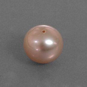 Pérola rosa natural 3,21ct, esfera / bola, opaco