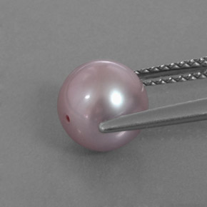 Pérola rosa natural 3,00ct, esfera / bola, opaco