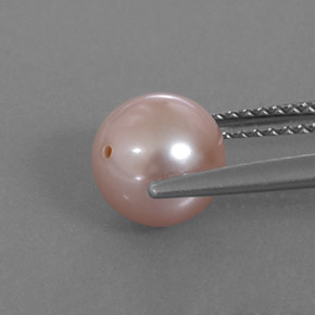 Pérola Creme Rosa Natural 2.85ct, Esfera / Bola, Opaco