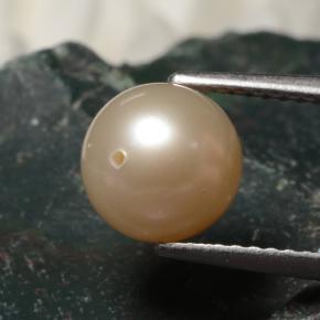 Pérola rosa natural 3,43ct, esfera / bola, opaco