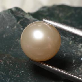 Pérola rosa natural 3,43ct, esfera / bola, opaco