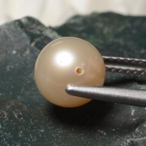 Pérola rosa natural 3,43ct, esfera / bola, opaco