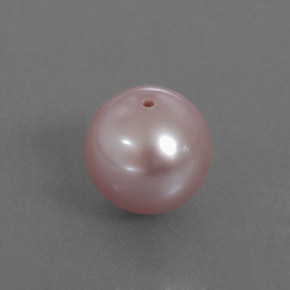 Pérola rosa natural 3,11ct, esfera / bola, opaco