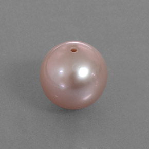 Pérola rosa natural 3,37ct, esfera / bola, opaco