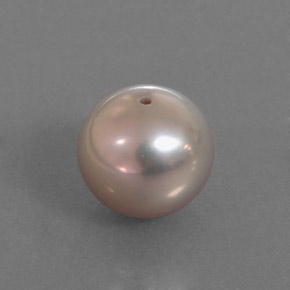 Pérola cinza natural 3,53ct, esfera / bola, opaco