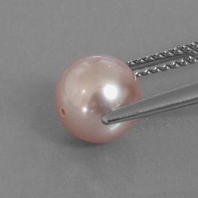 Pérola rosa natural 3,05ct, esfera / bola, opaco