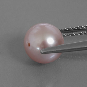 Pérola rosa prateado Natural 3.53ct, Esfera / Bola, Opaco