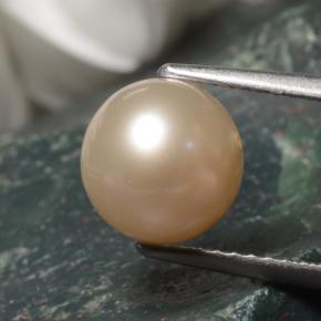 Pérola cinza natural 3,52ct, esfera / bola, opaco