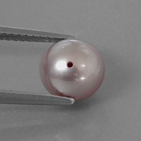 Pérola cinza natural 3,19ct, esfera / bola, opaco