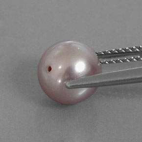Pérola cinza natural 3,19ct, esfera / bola, opaco
