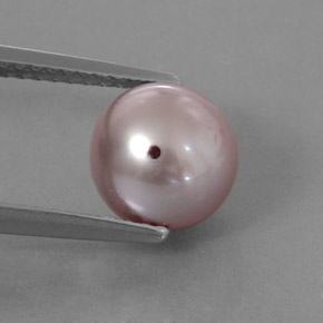 Pérola rosa natural 3,32ct, esfera / bola, opaco