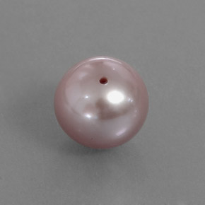 Pérola rosa natural 3,32ct, esfera / bola, opaco