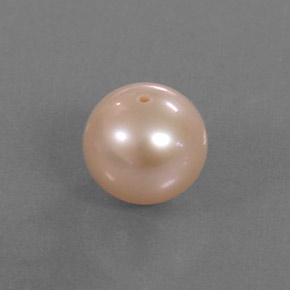 Pérola rosa natural 2,91ct, esfera / bola, opaco