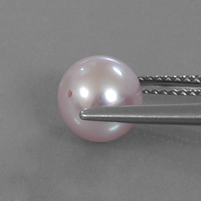 Pérola rosa natural 3,05ct, esfera / bola, opaco