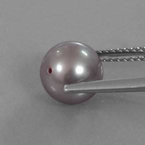 Pérola Prata Rosado Natural 3.30ct, Esfera / Bola, Opaco