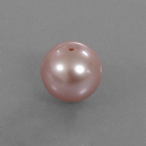 Pérola rosa natural 2,89ct, esfera / bola, opaco
