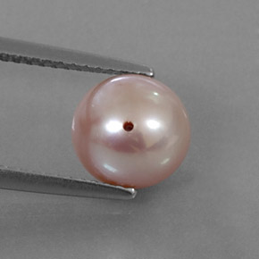 Pérola rosa natural 3,45ct, esfera / bola, opaco