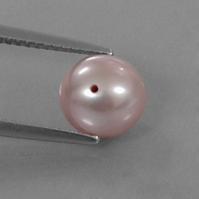 Pérola rosa natural 3,08ct, esfera / bola, opaco