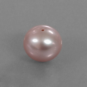 Pérola rosa natural 3,08ct, esfera / bola, opaco