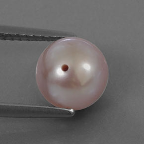 Pérola rosa natural 3,21ct, esfera / bola, opaco