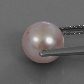 Pérola rosa natural 3,21ct, esfera / bola, opaco