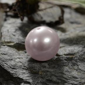Pérola rosa natural 3,13ct, esfera / bola, opaco