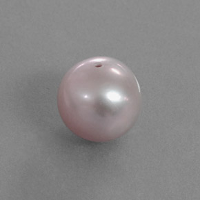 Pérola prateado natural 2,76ct, esfera / bola, opaco