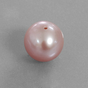 Pérola rosa natural 3,47ct, esfera / bola, opaco