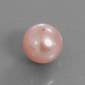 Pérola rosa natural 3,54ct, esfera / bola, opaco