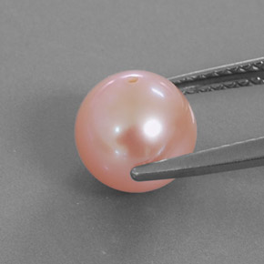 Pérola rosa natural 3,54ct, esfera / bola, opaco