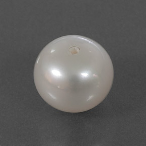 Pérola branco natural 4,24ct, esfera / bola, opaco