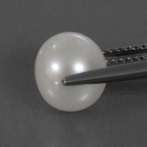 Pérola branco natural 4,24ct, esfera / bola, opaco