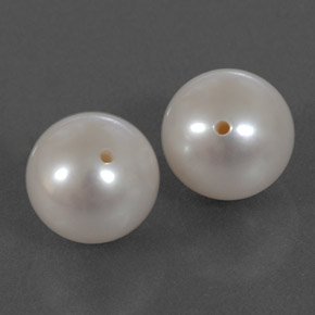 Pedras preciosas de pérola branco natural de  ct, esfera / bola, opaco