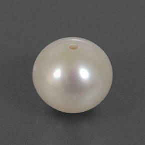 Pérola branco natural 4,00ct, esfera / bola, opaco
