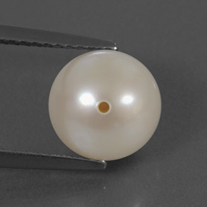 Pérola branco natural 4,00ct, esfera / bola, opaco