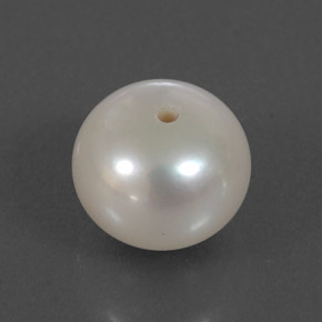 Pérola branco natural 3,95ct, esfera / bola, opaco