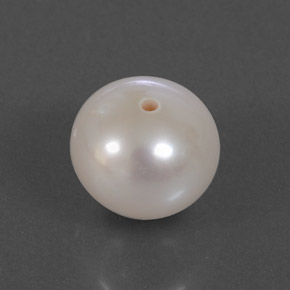 Pérola branco natural 3,35ct, esfera / bola, opaco