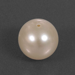 Pérola rosa natural 3,34ct, esfera / bola, opaco
